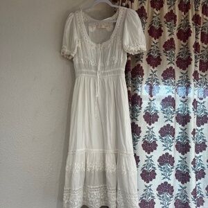 Love shack fancy white Midi Dress